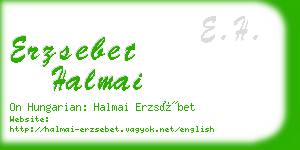 erzsebet halmai business card